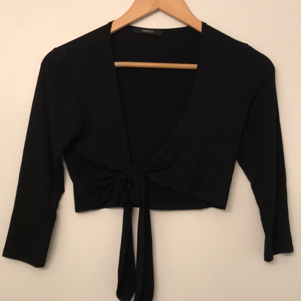 Black crop top